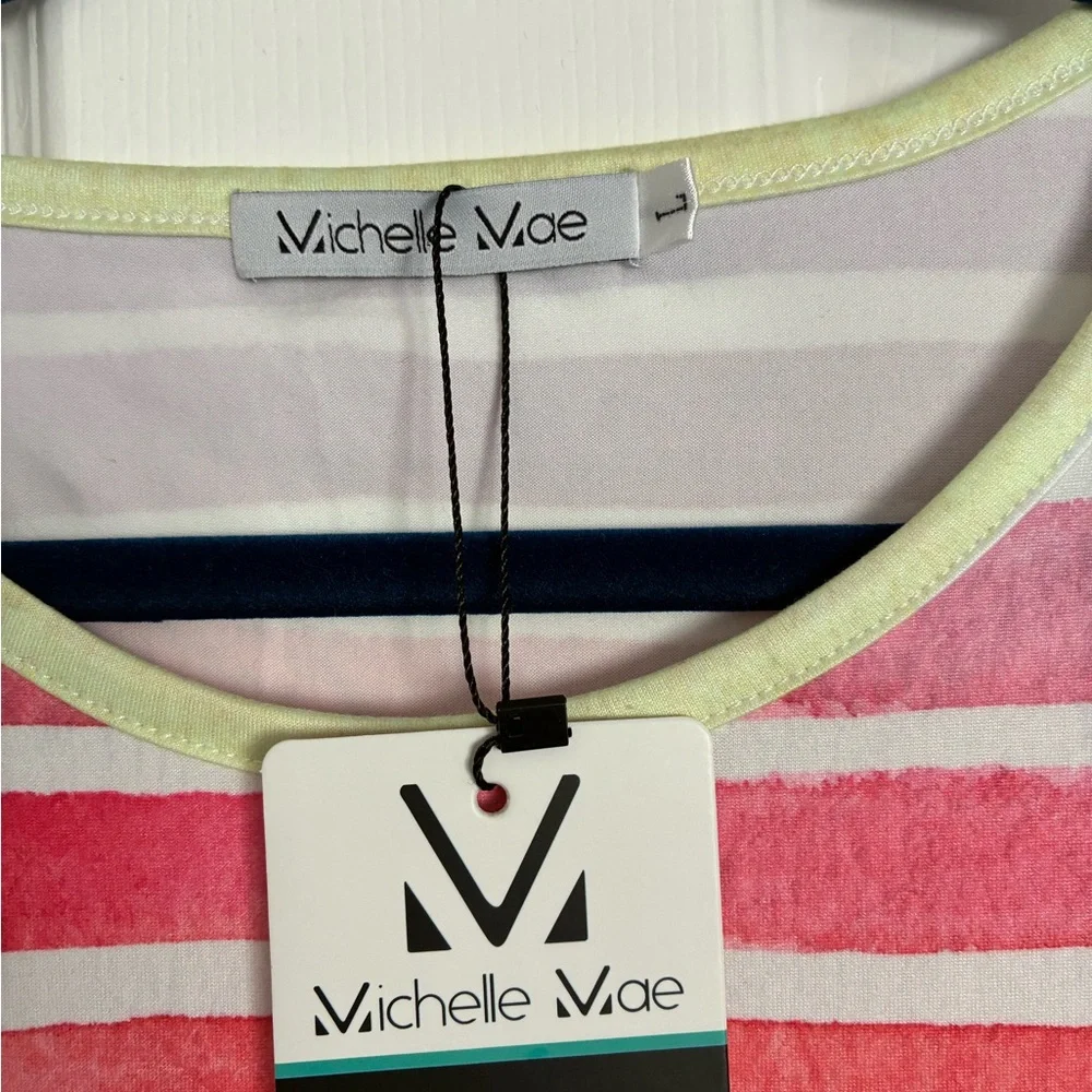 Michelle Mae Rainbow Stripe Tank Top - Multi - Picture 2 of 3